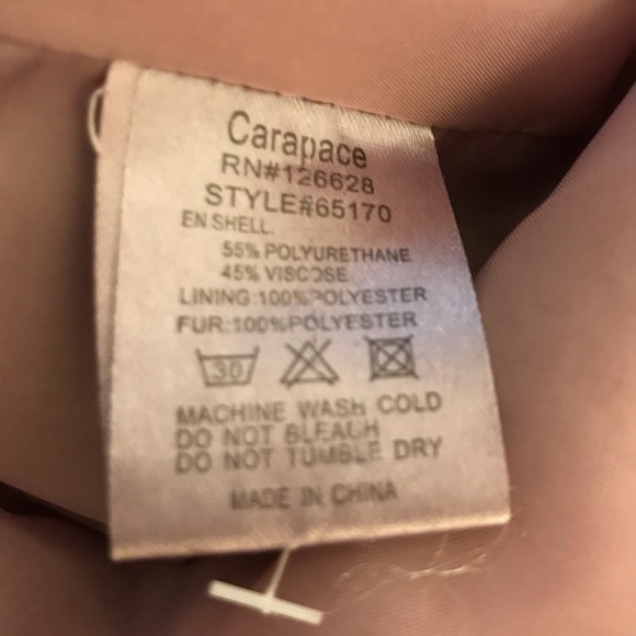 NWOT Mauve/Lavendar Faux Fur Collar Leather Jacket - Picture 6 of 6